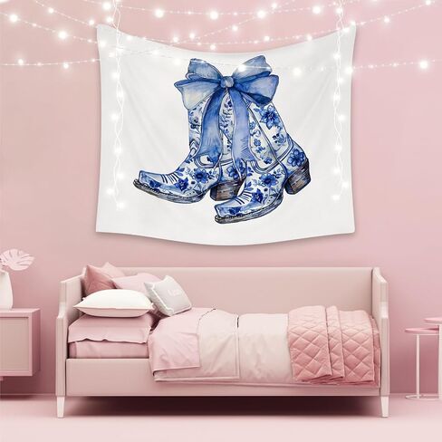LiTiu Pink Bow Y2K Coquette Preppy Room Decor Tapestry Wall Hanging, Preppy Wall Art Decor， Trendy Coquette Wall Decor for Girls Bedroom Dorm, 50x60 in(Unframed) in Kuwait