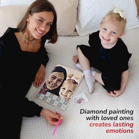 مجموعة أدوات الرسم الماسي المخصصة التي يمكنك صنعها بنفسك - حوّل أي صورة إلى مجموعة أدوات الرسم الماسي المدعومة بالتطبيق الشامل | هدية للزوجة | هدية للنساء | هدية عيد ميلاد | هدية زفاف إيتارتي in Saudi Arabia