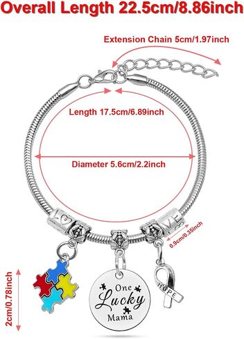 Inspirational Gifts for Autism Mom Autism Awareness Jewelry Autism Awareness Gifts for Mom Christmas Birthday Gifts for Autism Mom Appreciation Gifts for Mother Encouragement Gift Autism Mom Gifts in Saudi Arabia