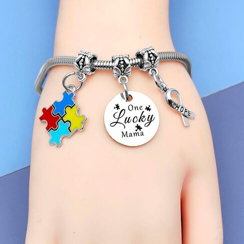 Inspirational Gifts for Autism Mom Autism Awareness Jewelry Autism Awareness Gifts for Mom Christmas Birthday Gifts for Autism Mom Appreciation Gifts for Mother Encouragement Gift Autism Mom Gifts in Saudi Arabia