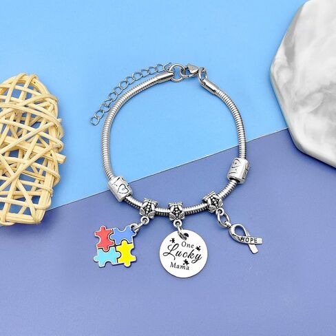 Inspirational Gifts for Autism Mom Autism Awareness Jewelry Autism Awareness Gifts for Mom Christmas Birthday Gifts for Autism Mom Appreciation Gifts for Mother Encouragement Gift Autism Mom Gifts in Saudi Arabia