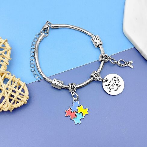 Inspirational Gifts for Autism Mom Autism Awareness Jewelry Autism Awareness Gifts for Mom Christmas Birthday Gifts for Autism Mom Appreciation Gifts for Mother Encouragement Gift Autism Mom Gifts in Saudi Arabia