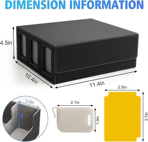 SANZIE Card Deck Box for MTG Commander Deck Box with 2 Toploaders 35PT fits 260+ Single Sleeved Trading Cards TCG Deck Box for Magic Game Cards (Black&Blue) in Kuwait