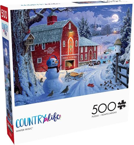 Buffalo Games - David Stevenson - Winter Frolic - 500 Piece Jigsaw Puzzle for Adults Challenging Puzzle Perfect for Game Nights - Finished Puzzle Size is 21.25 x 15.00 in Saudi Arabia