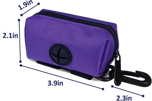 Aosbos Dog Poop Bag Holder for Leash, Lightweight Dog Poop Bag Dispenser with Velcro, Dog Walk Accessory Fits Any Dog Leash (Black) in Saudi Arabia