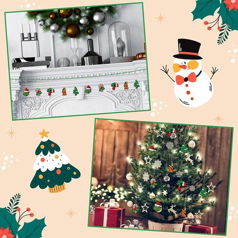 10Pcs Christmas Silicone Focal Beads for Pens Characters Green Monster Xmas Tree Silicone Focal Beads Double Side Christmas Beads Charms for Keychain Bracelet Necklace Making DIY Crafts in Saudi Arabia
