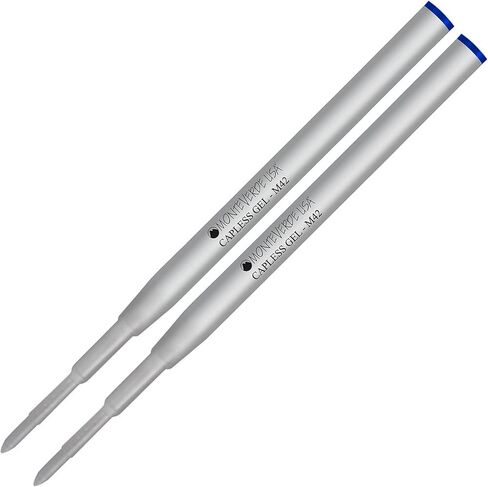 مجموعة Lanier Combo Pack - عبوتان - عبوة حبر جل Monteverde® Capless M42 متوافقة مع معظم أقلام الحبر الكروية طراز Montblanc® - أزرق (طرف رفيع 0.6 مم) in Kuwait