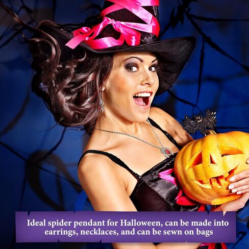 20 قطعة من سحر العنكبوت القوطي للأقراط والأساور وقلادات العنكبوت لسلاسل المفاتيح والقلائد اليدوية اليدوية لصنع قلادات عنكبوت عتيقة مع مجوهرات قوطية من الأحجار الكريمة، 4 أنماط in Kuwait