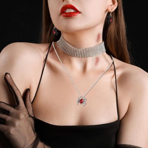 20 قطعة من سحر العنكبوت القوطي للأقراط والأساور وقلادات العنكبوت لسلاسل المفاتيح والقلائد اليدوية اليدوية لصنع قلادات عنكبوت عتيقة مع مجوهرات قوطية من الأحجار الكريمة، 4 أنماط in Kuwait