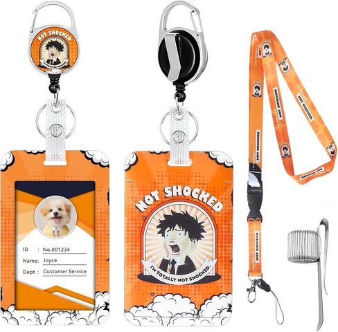 ID Badge Holder with Lanyard & Retractable Heavy Duty Badge Reel & Pen Holder, for Men and Women, Nurse Badge Holder Suitable for Teacher Students (01 Game) in Kuwait