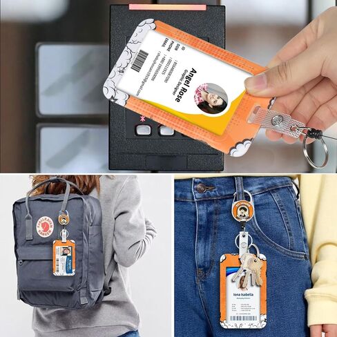 ID Badge Holder with Lanyard & Retractable Heavy Duty Badge Reel & Pen Holder, for Men and Women, Nurse Badge Holder Suitable for Teacher Students (01 Game) in Kuwait