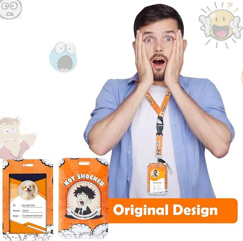 ID Badge Holder with Lanyard & Retractable Heavy Duty Badge Reel & Pen Holder, for Men and Women, Nurse Badge Holder Suitable for Teacher Students (01 Game) in Kuwait