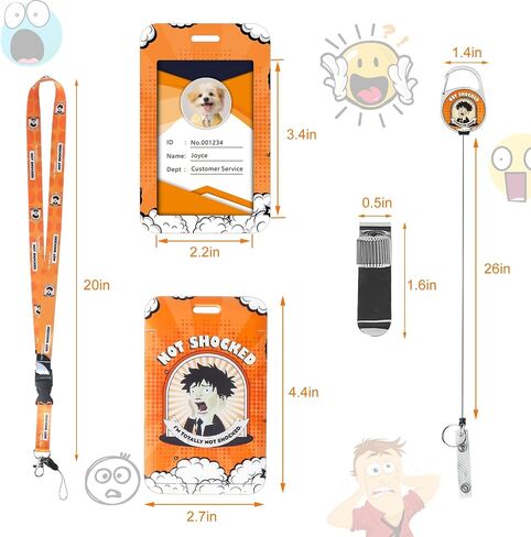 ID Badge Holder with Lanyard & Retractable Heavy Duty Badge Reel & Pen Holder, for Men and Women, Nurse Badge Holder Suitable for Teacher Students (01 Game) in Kuwait