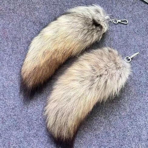 Brown Lanyard Cute Tail Keychain Pendant Women Car Key Ring Holder Pompoms Key Chains Accessories in Saudi Arabia