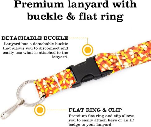 Buttonsmith Holiday Premium Premium Lanyard - Made in the USA in Saudi Arabia