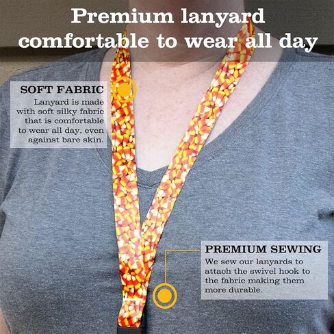 Buttonsmith Holiday Premium Premium Lanyard - Made in the USA in Saudi Arabia
