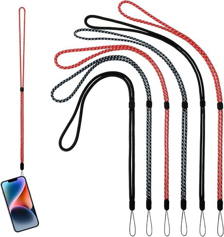 6 Pack Adjustable Neck Lanyards 3 Colors Lanyard Length Lanyards For Key Colourful Nylon Neck Strap Lanyard For Id Badge Holder Cellphone Keys Name Badges Usb Whistle Pen in Saudi Arabia