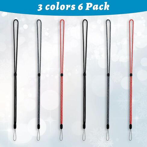 6 Pack Adjustable Neck Lanyards 3 Colors Lanyard Length Lanyards For Key Colourful Nylon Neck Strap Lanyard For Id Badge Holder Cellphone Keys Name Badges Usb Whistle Pen in Saudi Arabia