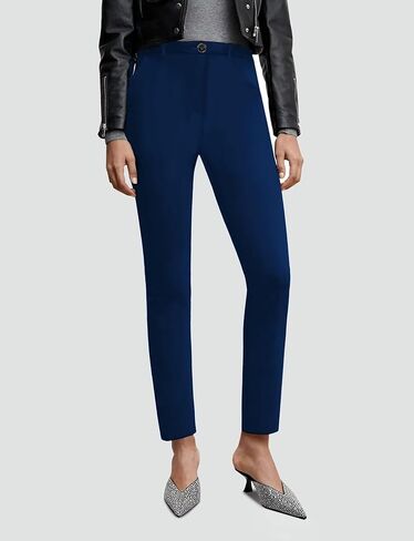 Houmous 29" Inseam Dress Pants for Women Stretchy Skinny Leg Work Slacks Pull On Casual Trousers in Kuwait