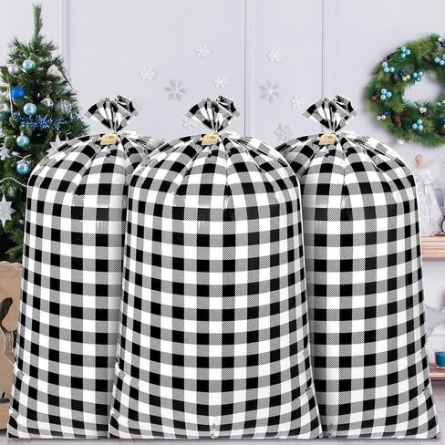 Zonon 3 Pcs 56'' Extra Large Christmas Baby Shower Birthday Gift Valentine Bag Oversized Holiday Plastic Gift Bags Jumbo Storage Gift Wrapping Bags for Party Favors Gift Wrap (Simple Style) in Saudi Arabia