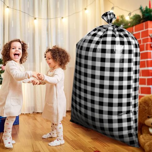 Zonon 3 Pcs 56'' Extra Large Christmas Baby Shower Birthday Gift Valentine Bag Oversized Holiday Plastic Gift Bags Jumbo Storage Gift Wrapping Bags for Party Favors Gift Wrap (Simple Style) in Saudi Arabia