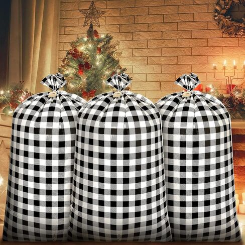 Zonon 3 Pcs 56'' Extra Large Christmas Baby Shower Birthday Gift Valentine Bag Oversized Holiday Plastic Gift Bags Jumbo Storage Gift Wrapping Bags for Party Favors Gift Wrap (Simple Style) in Saudi Arabia