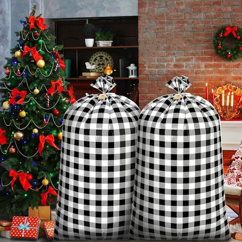 Zonon 3 Pcs 56'' Extra Large Christmas Baby Shower Birthday Gift Valentine Bag Oversized Holiday Plastic Gift Bags Jumbo Storage Gift Wrapping Bags for Party Favors Gift Wrap (Simple Style) in Saudi Arabia
