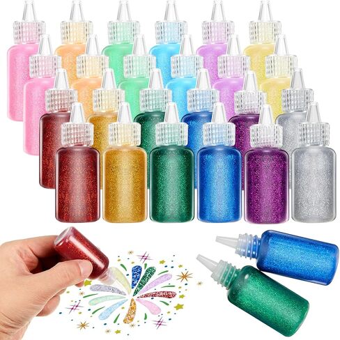Fullhawl 6 Pack Glitter Glue Pens Bulk Glitter Bottles Set 20 Ml/0.67 oz Neon Metallic Non Toxic Rainbow Glue Stick Set for Craft Scrapbooking DIY Art Decorating Supplies (Delicate Color) in Kuwait