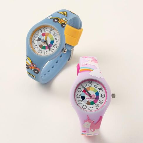 Animal Preschool Watch - Quality Teaching Time Analog Watch with 3D Band, Animals, Colors and Numbers for Children, Kids, Boys, Girls in Saudi Arabia