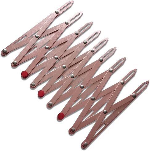 YICBOR Expanding Aluminum Sewing Gauge Button Guide Measure Multiple Equal Distance (Rose Gold) in Saudi Arabia