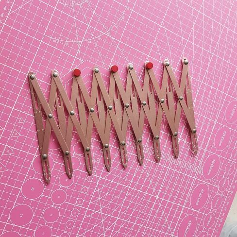 YICBOR Expanding Aluminum Sewing Gauge Button Guide Measure Multiple Equal Distance (Rose Gold) in Saudi Arabia