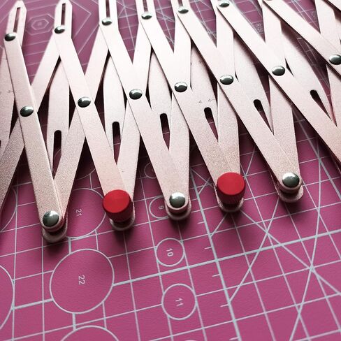 YICBOR Expanding Aluminum Sewing Gauge Button Guide Measure Multiple Equal Distance (Rose Gold) in Saudi Arabia