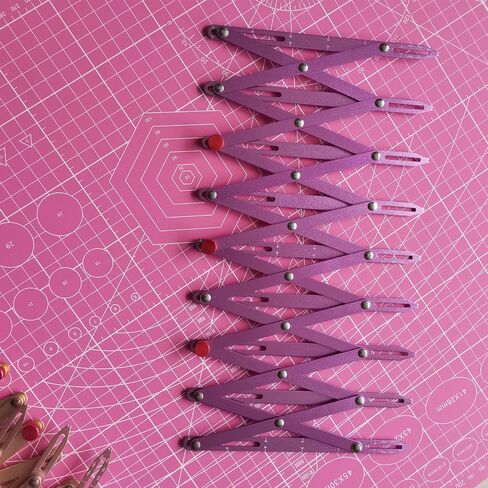 YICBOR Expanding Aluminum Sewing Gauge Button Guide Measure Multiple Equal Distance (Rose Gold) in Saudi Arabia