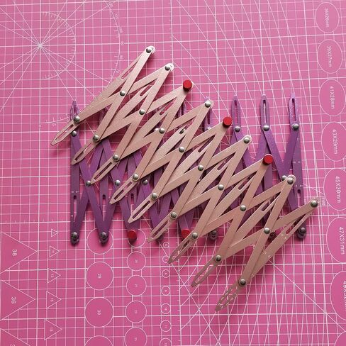 YICBOR Expanding Aluminum Sewing Gauge Button Guide Measure Multiple Equal Distance (Rose Gold) in Saudi Arabia