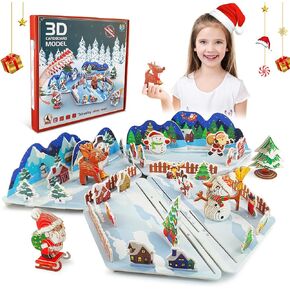 Christmas Puzzles for Kids Ages 4-12, 3D Puzzles with Santa Claus, Christmas Tree,Snowman,Gifts Christmas Stocking Stuffers