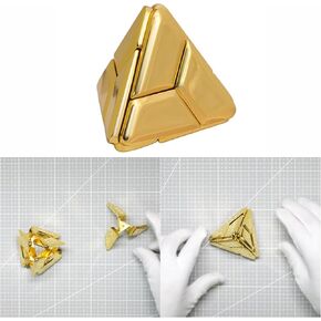 Metal-Puzzles Brain-Teaser 3D-Toys: Cool-Gadgets Cool-Stuff Puzzle-Toy for Kid Children Teen Adult, ADHD Tools Stress Relief Gift for Office Home School Christmas Triangle-Cube-Box