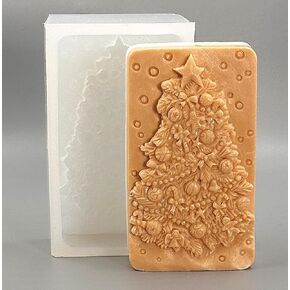 Christmas Tree Silicone Mold for SOAP Clay Plaster Wax Resin