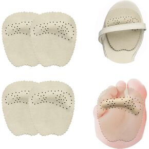 JEVRKAPZ 2 Pairs Leather Forefoot Rest Heel Cushion Inserts Ball of Foot Cushion Pads Anti-Shoes Pads Sole Protectors Adhesive Shoe Sole Protectors Half Foot Pads (2 Thick) in Kuwait