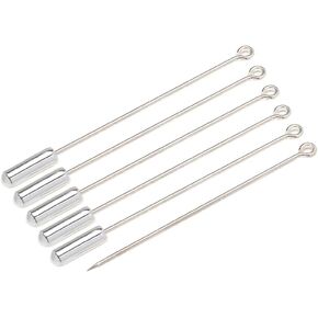 GSHLLO 20 Pcs 70mm Metal Stick Pins Brooch Safety Pins Needle Eye Pin with Stopper Ends Jewelry Making Accessories for Suit Tie Hat Bronze