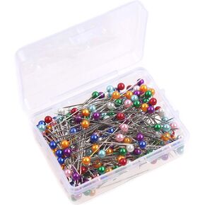 250 قطعة من دبابيس الخياطة DIYASY، دبابيس خياطة مستقيمة مقاس 1.5 بوصة مع رأس كروي بلاستيكي ملون لصناعة الملابس والقماش. in Kuwait