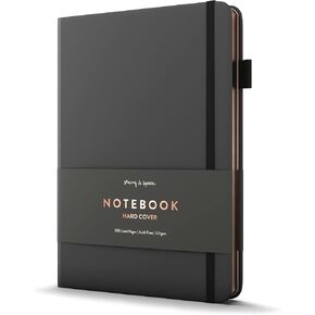 Rose Gold Notebook Journal - Hardcover A5 with Lined Pages - Cute Vegan Leather - Aesthetic Writing Journal for Women - Best for School, Work or Travel - Thick 120gsm Paper, 128 Pages, 5x8