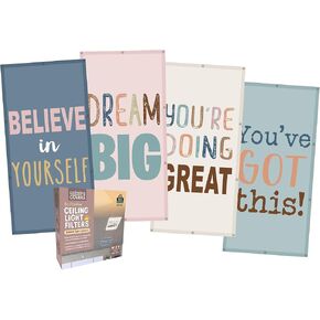 Teacher Created Resources Be Positive Calming Covers Ceiling Light Filters (TCR20143)