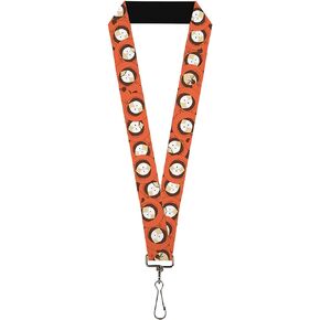 Buckle-Down Comedy Central Lanyard, South Park Kenny Expressions Stacked Orange, Elastic