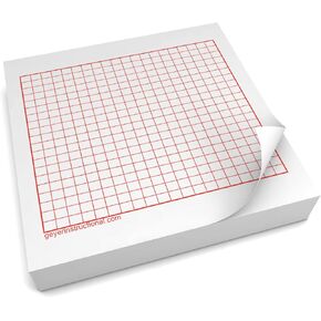 Geyer Instructional Products 151220 20x20 Squares, Graphing Post-It Notes, 4 packs of 100 sheets, 400 sheets total