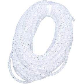 8mm 30 Yards Decorative Flexible Mesh Tube Mesh Tubing Ribbon Glitter Decoration Mesh Tube Long Craft Mesh Tube White