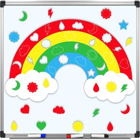 Large Color Recognition Magnetic Sorting Set Rainbow Magnets for Refrigerator Educational Magnetic Stickers Color Magnets Learning for Refrigerator Whiteboard Baby Toddlers Kids 1-3