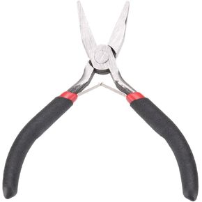 HARFINGTON Flat Nose Pliers 4.5" Jewelry Pliers with Non-slip PVC Handle Precision Fine Nose Pliers for Jewelry Making Hand Tools Beading Hobby Work Craft