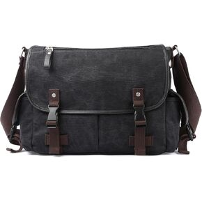 Canvas Messenger Bag, Vintage Crossbody Bags for Men Women