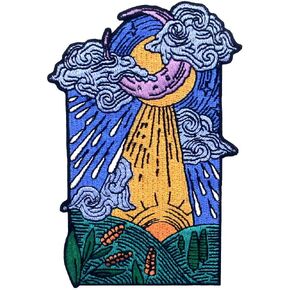 ZEGINs The Sun Patch Embroidered Applique Iron On Sew On Emblem