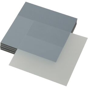ONLYKXY 4 Pack Transparent Sticky Notes 7.6x7.6CM Self-Stick Book Tabs 200 Sheets Waterproof PET Markers Sticky Notes Pad (Dark Grey)